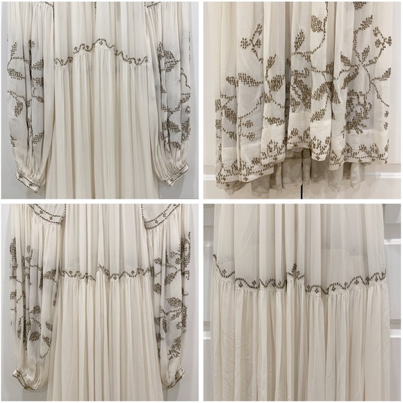 Ulla Johnson Tiana Silk Embroidered Maxi Dress NEW - Picture 3 of 7